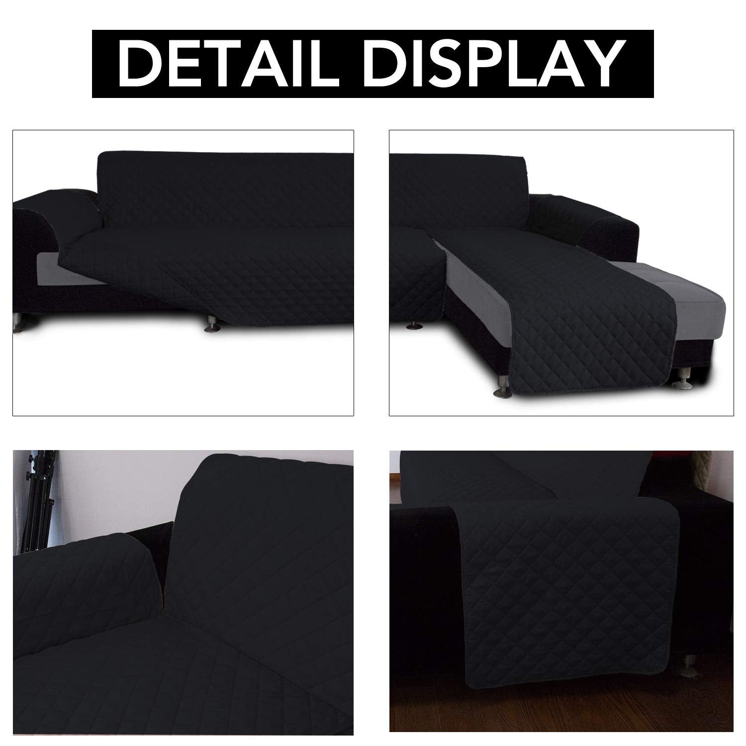 Reversible L Shape Sectional Couch Cover