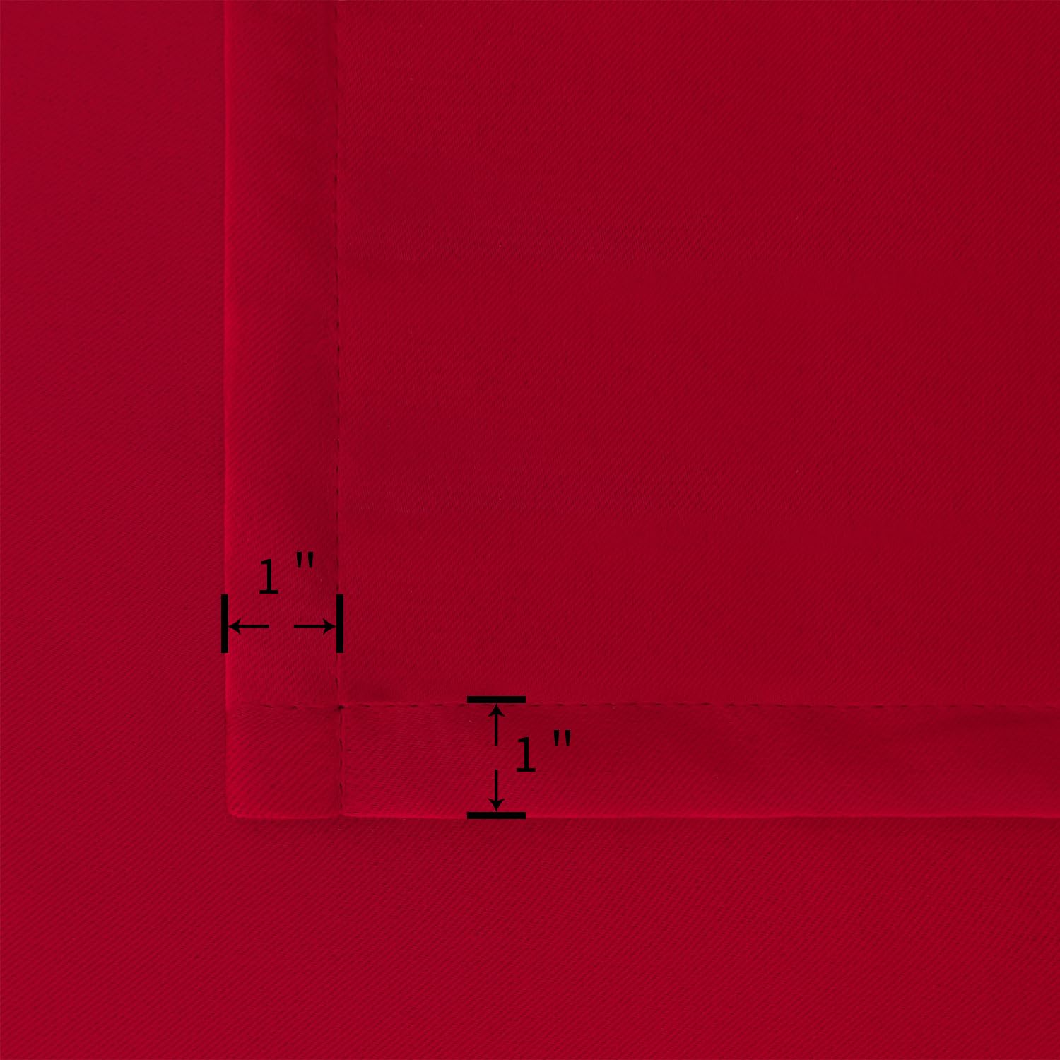 Red Blackout Kitchen Curtains 45 Inches Length (2 Count)