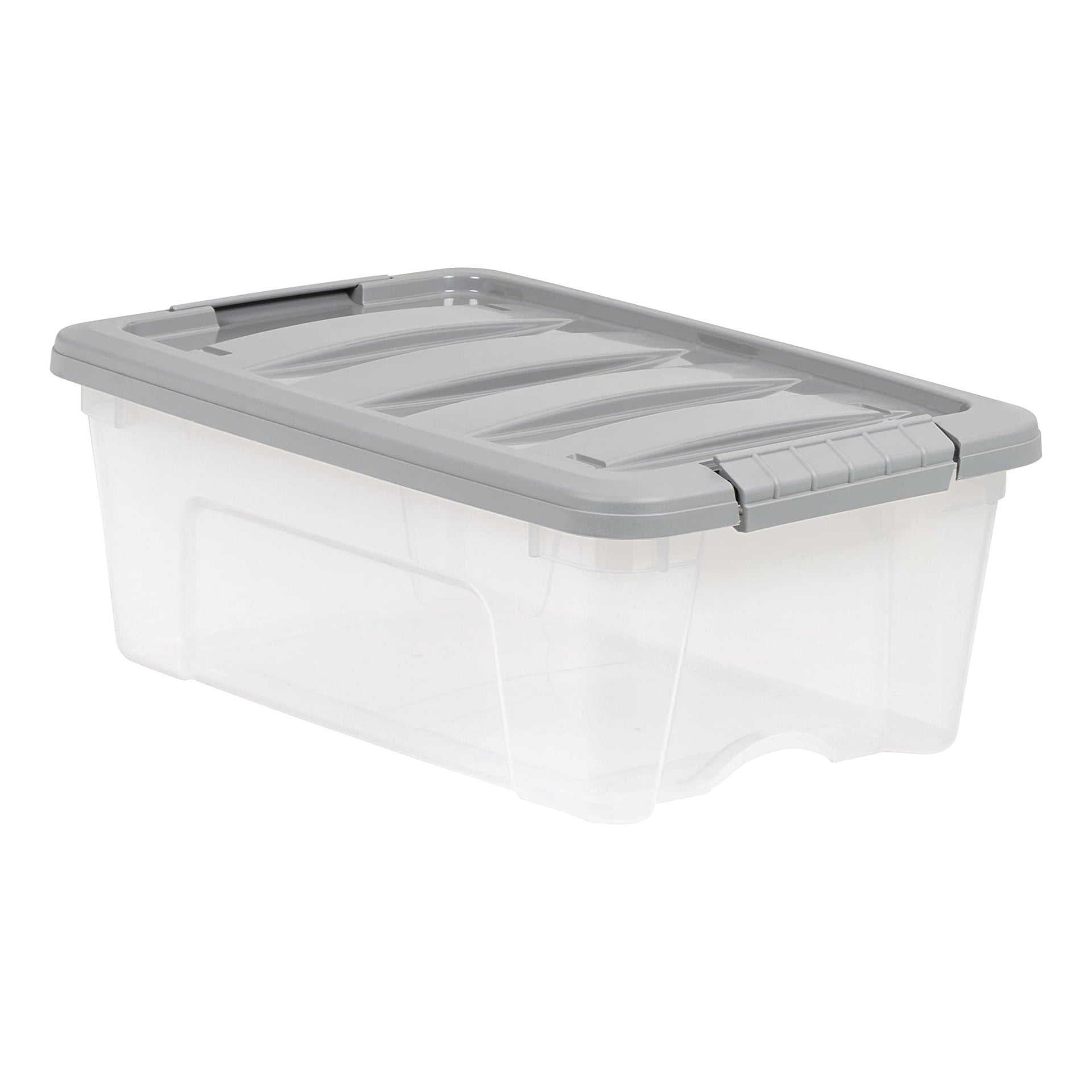 Plastic Storage Containers with Secure Latching Lids (6 Count)