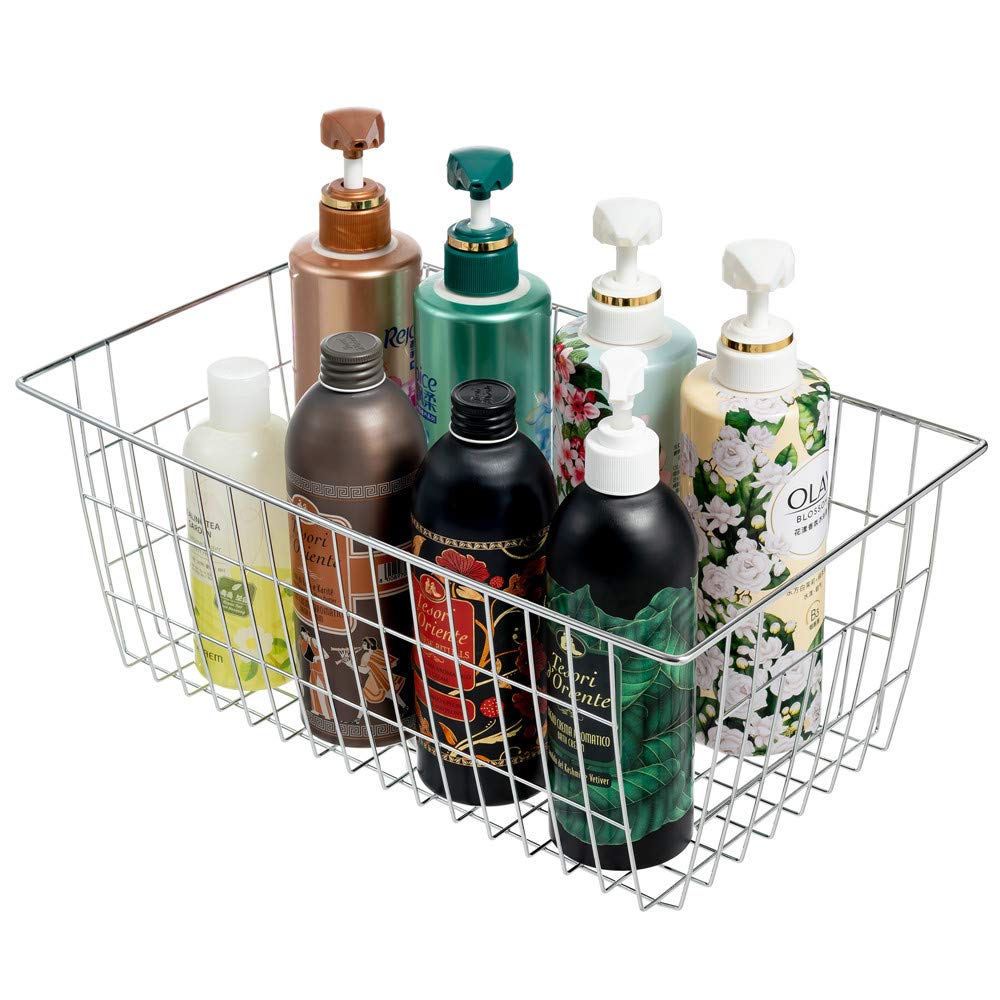 Freezer Baskets Wire Storage Baskets Closet Organization Baskets Bin Farmhouse Storage Bins Large Organizer Bins for Home (3 Count)