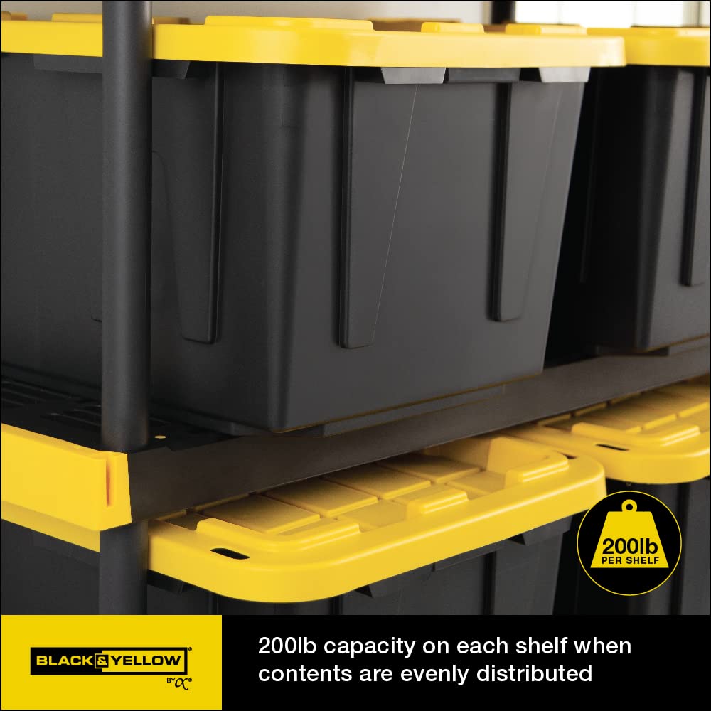 Heavy Duty 4 Tier Garage Storage Shelves + 4