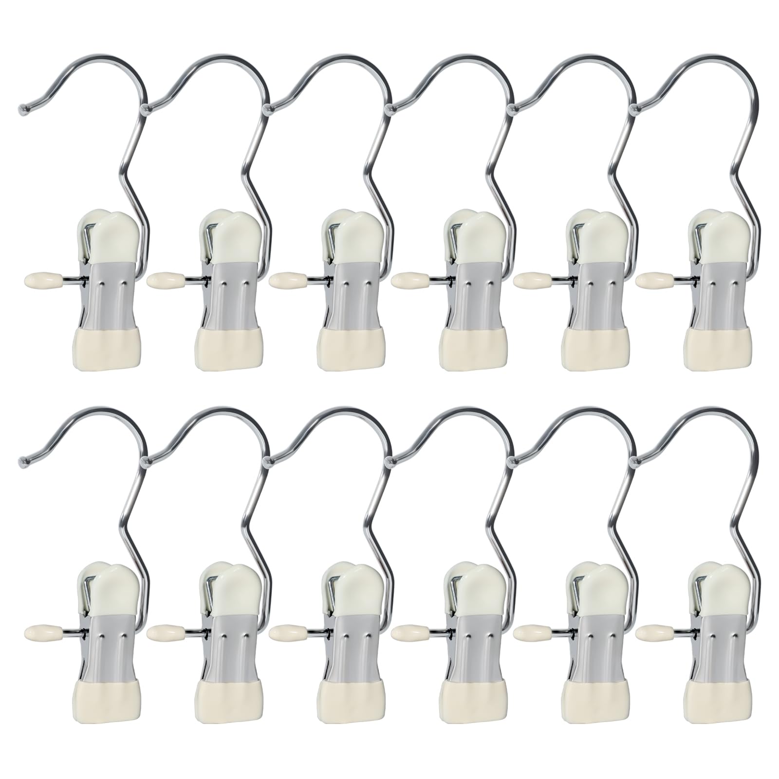 15 30Pcs Upgrade Double Head Clamp Dipped Clothespin for Laundry Hooks with Clips (30 Count)