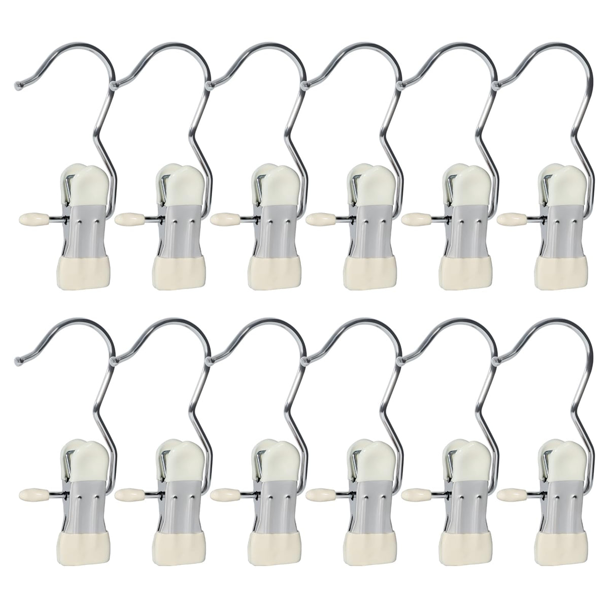 15 30Pcs Upgrade Double Head Clamp Dipped Clothespin for Laundry Hooks with Clips