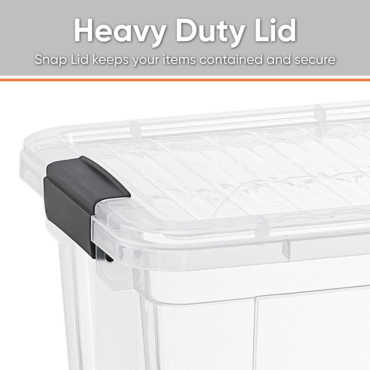 Clear Storage Boxes with Lids (4 Count)