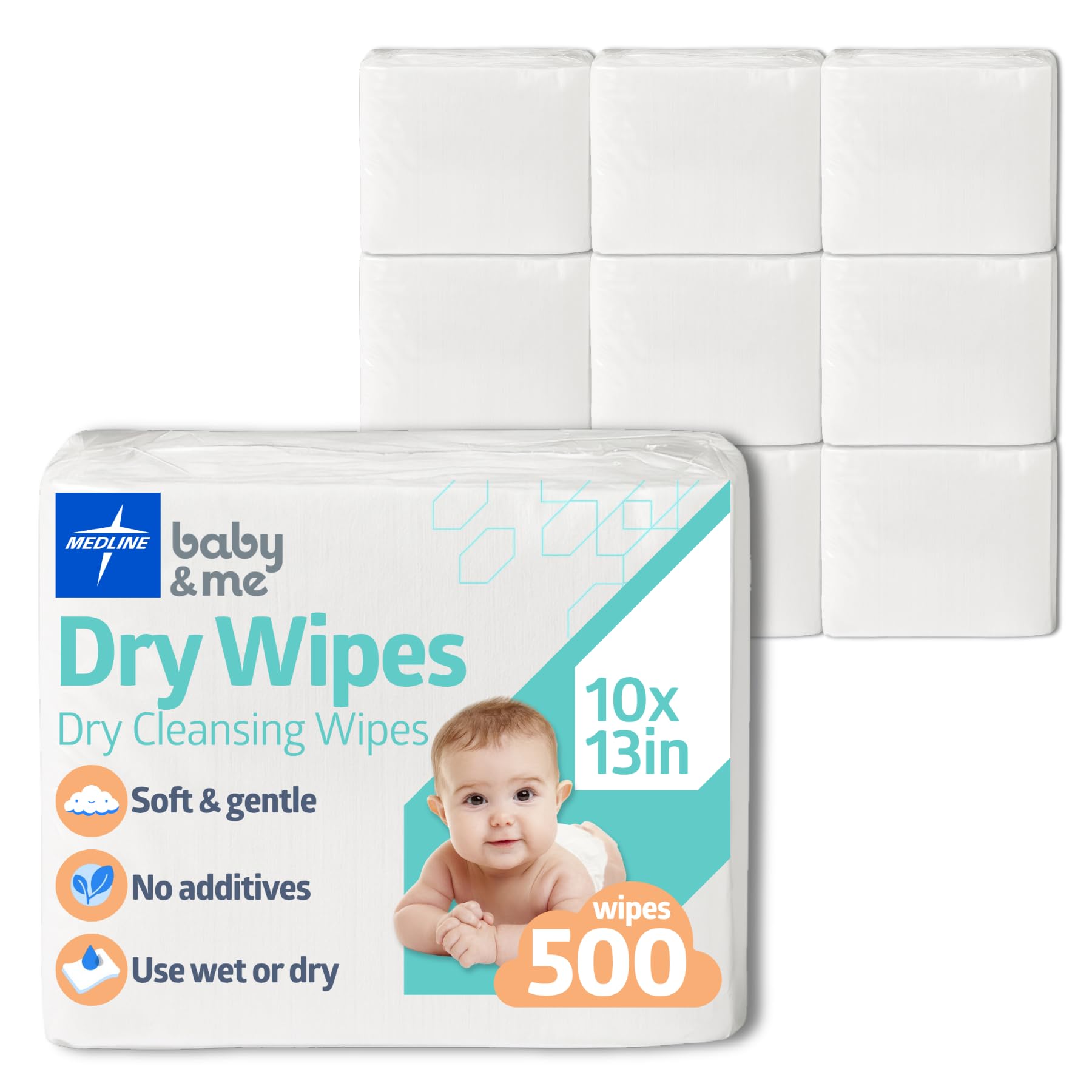 Babysoft For Sensitive Skin Disposable Dry Cleansing Cloths (500 Count)
