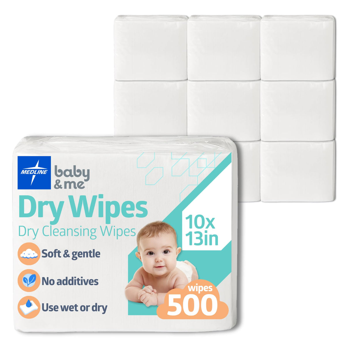 Babysoft For Sensitive Skin Disposable Dry Cleansing Cloths (500 Count)