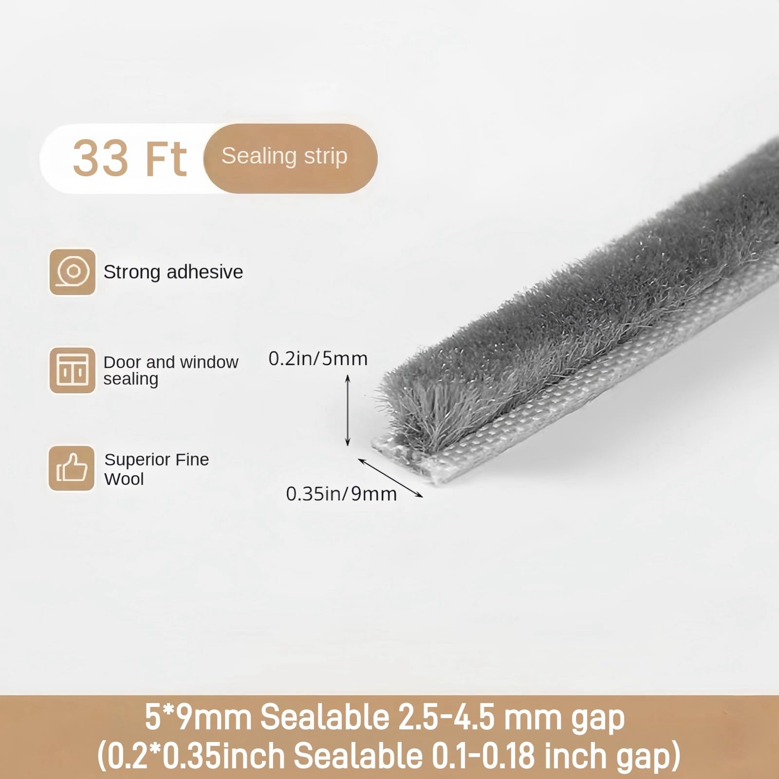 Window Weather Stripping Door Seal (33 Foot)