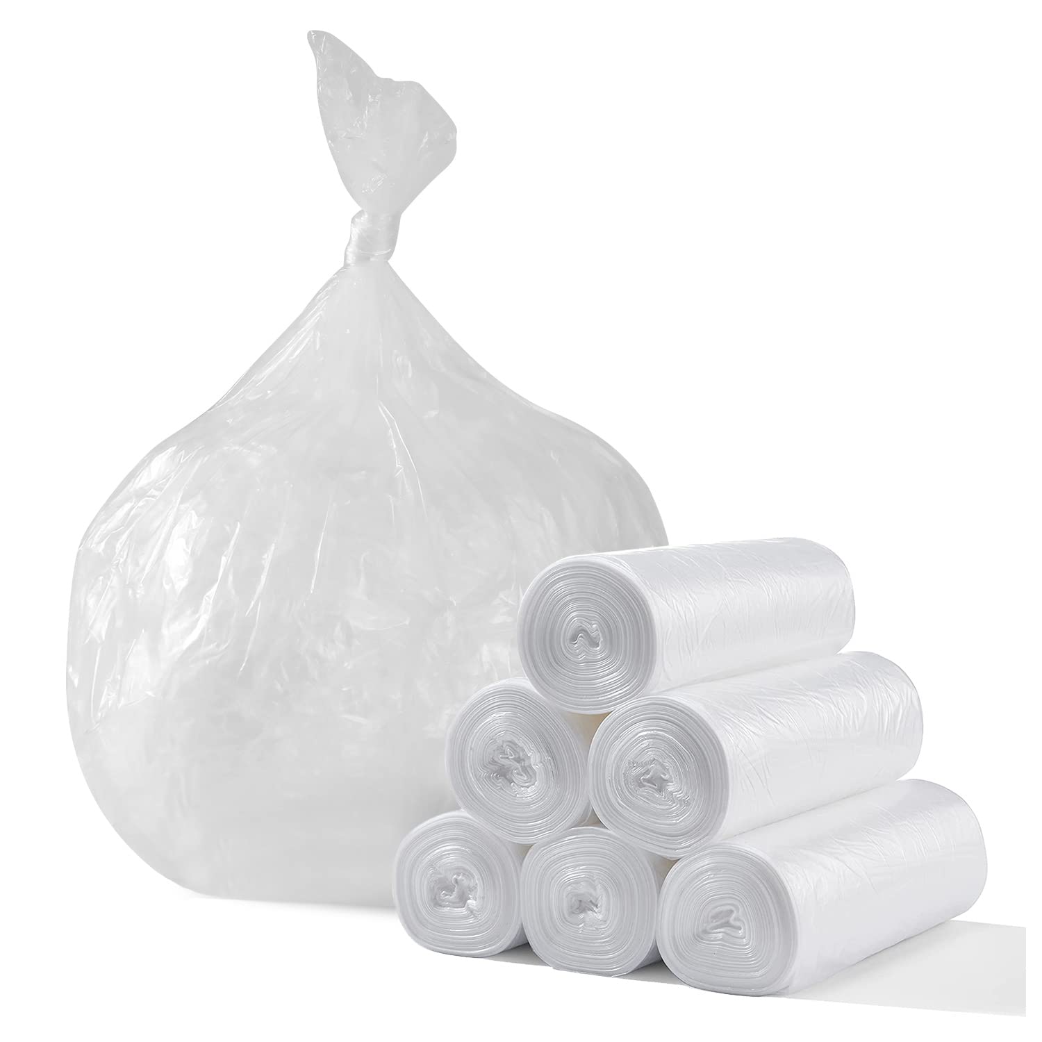45 48 Gallon Clear Trash Bags Can Liners 43" x 48" 200 Pack (200 Count)