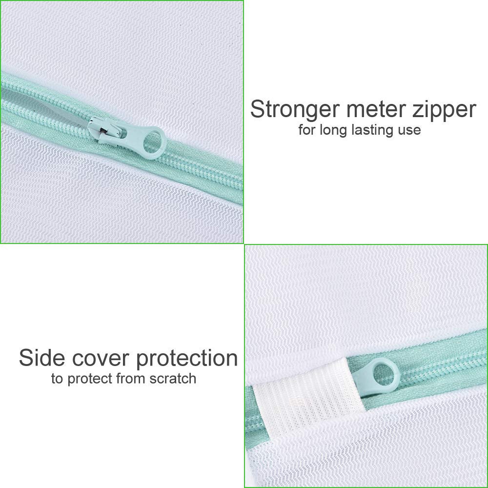 Mesh Laundry Bag for Delicates 2 Pack Garment Wash Bag 24 x 32 inch Zippered Large Washing Machine Bags for Sweater Dirty Clothes Washer College Dorm Organizer Don't Drying (2 Count)