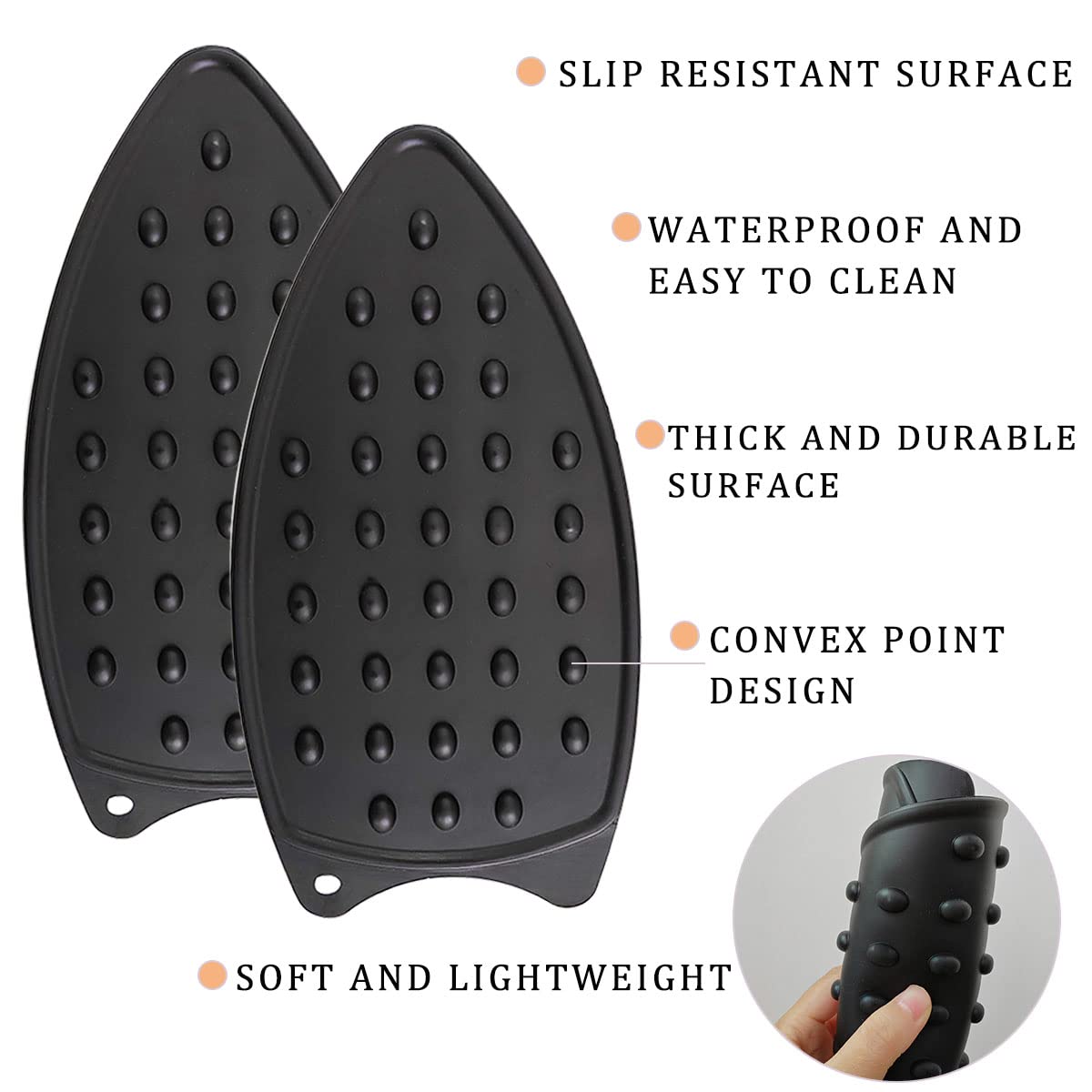 2 Pcs Silicone Iron Rest Pad