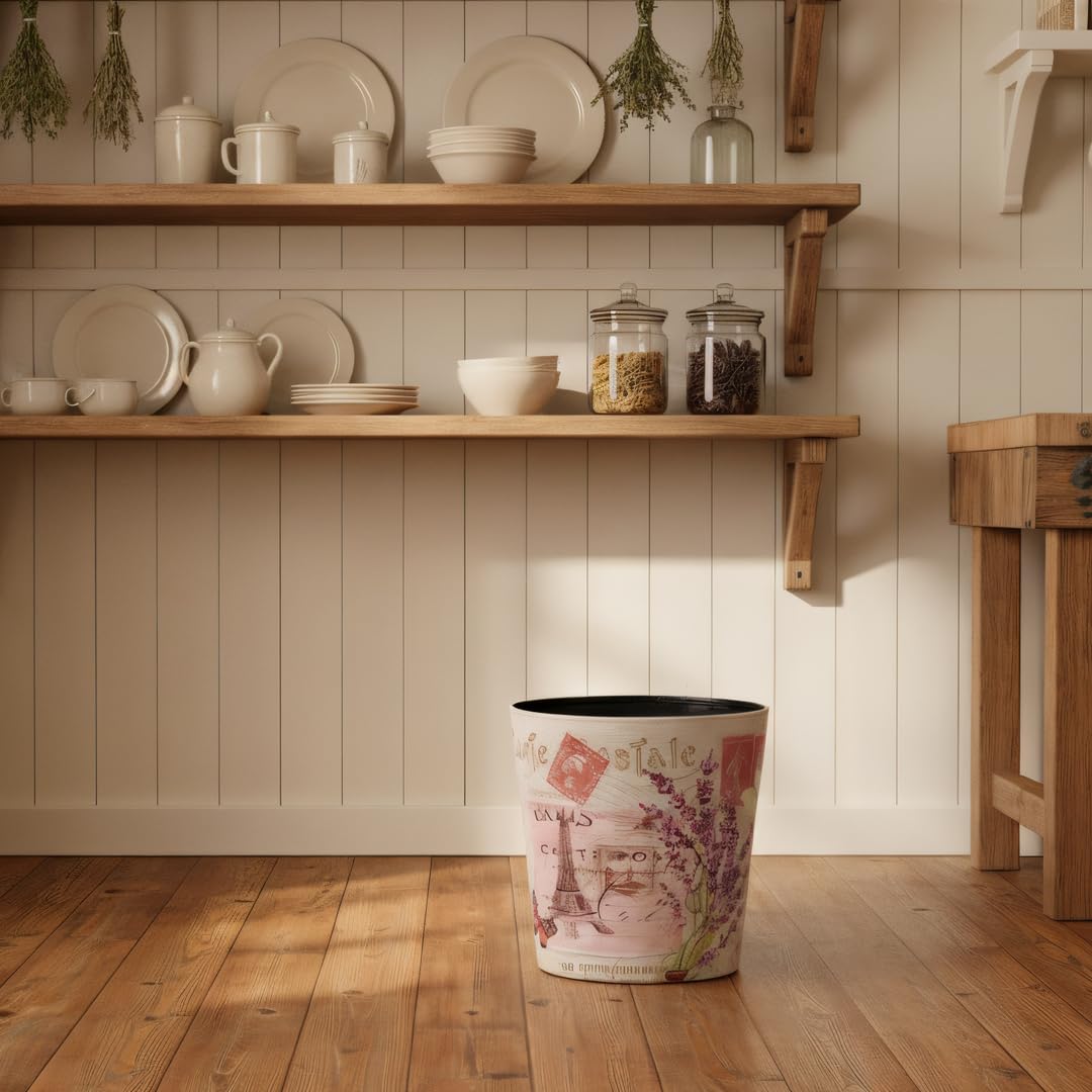 PU Leather Small Trash Can Wastebasket
