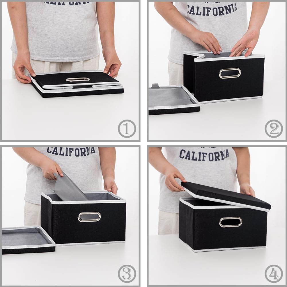Storage Boxes with Lids [3 (3 Count)