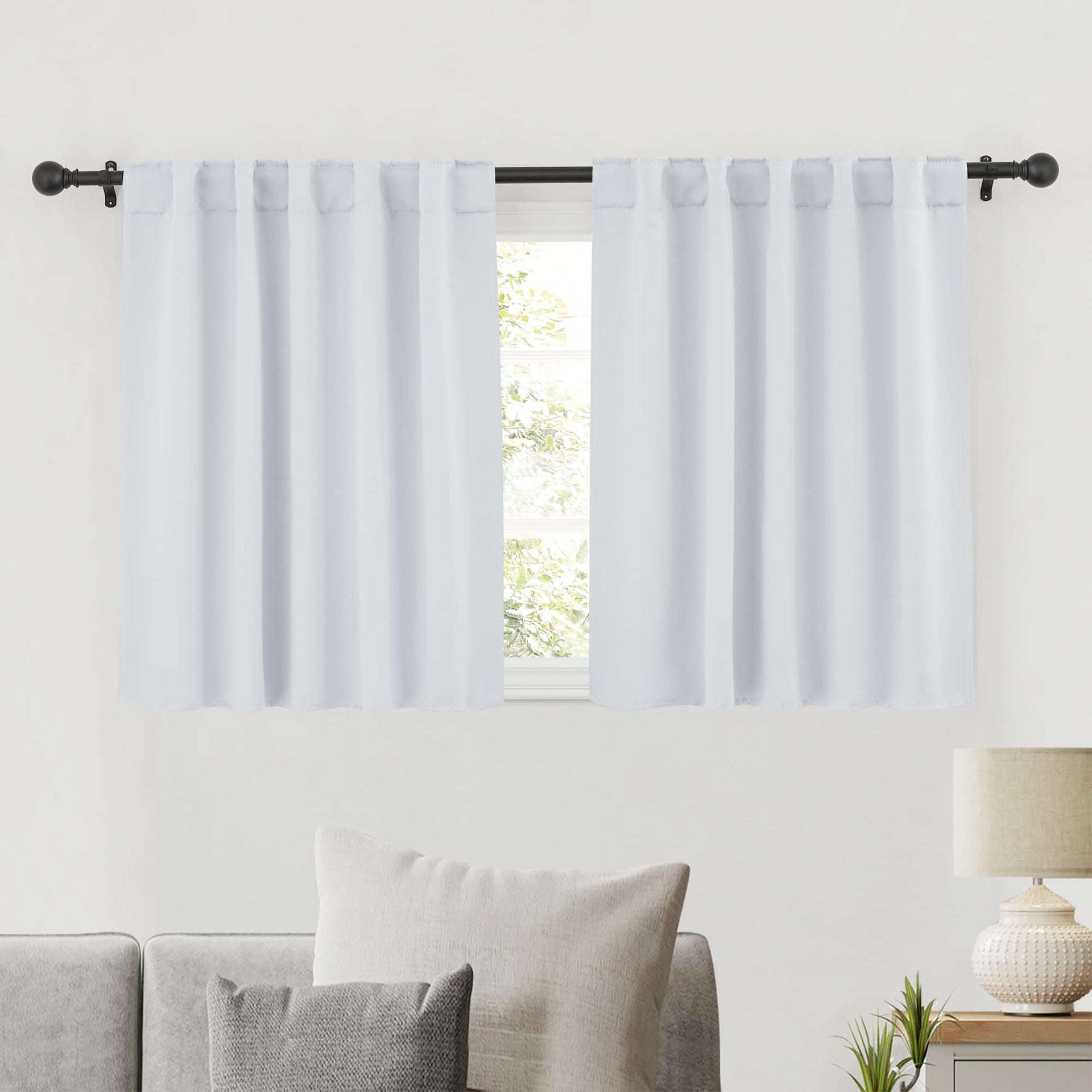 Privacy Bathroom Curtains (2 Count)
