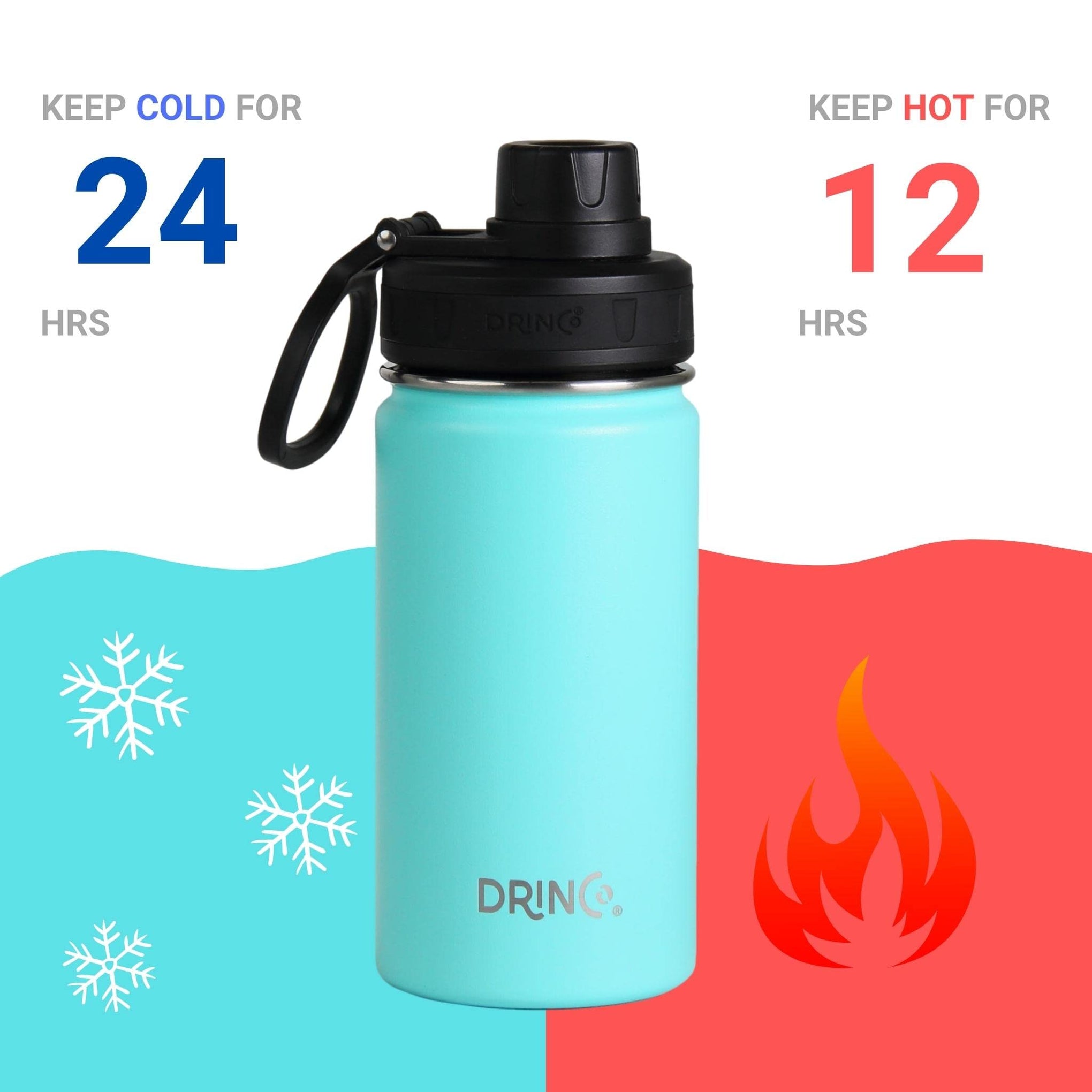 Stainless Steel Water Bottle Spout Lid Vacuum Insulated Double Wall Water Bottle Wide Mouth