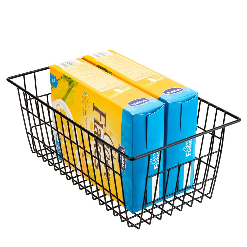 Freezer Baskets Wire Storage Baskets Closet Baskets Bin Farmhouse Organizer Storage Bins Large Organizer Bins for Home (3 Count)