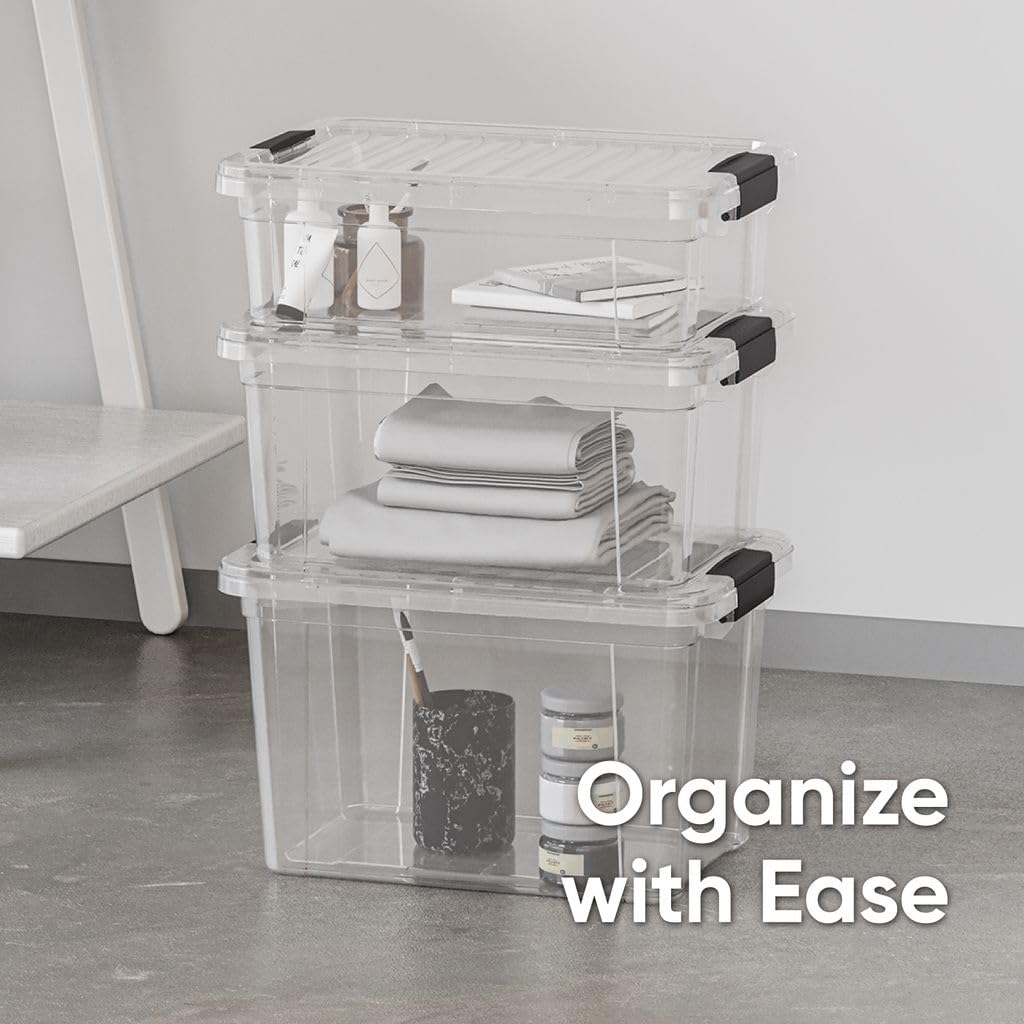 Clear Storage Boxes with Lids