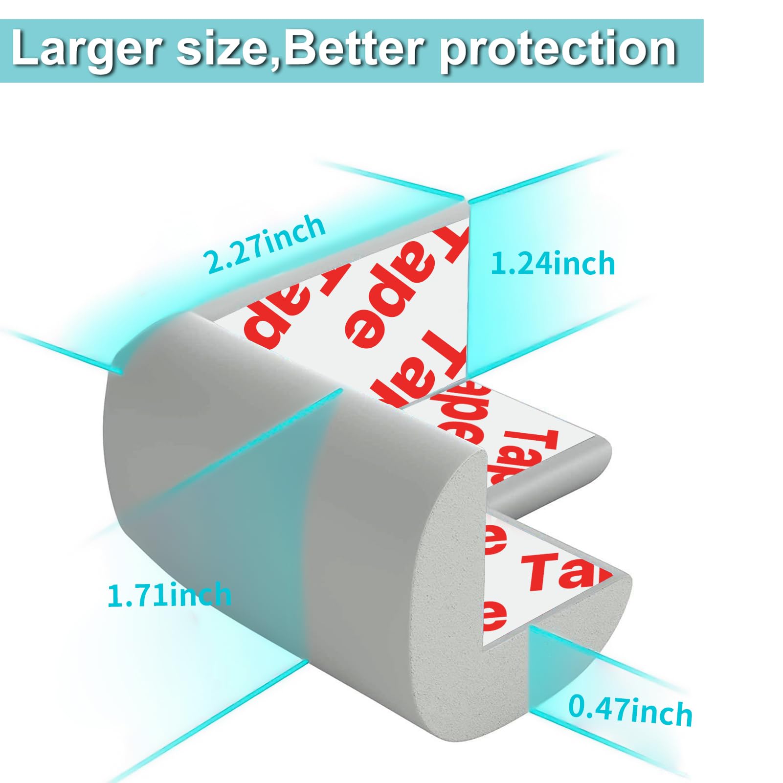 12 Pack Soft Corner Protector Baby Proofing Edge and Corner Guards (12 Count)