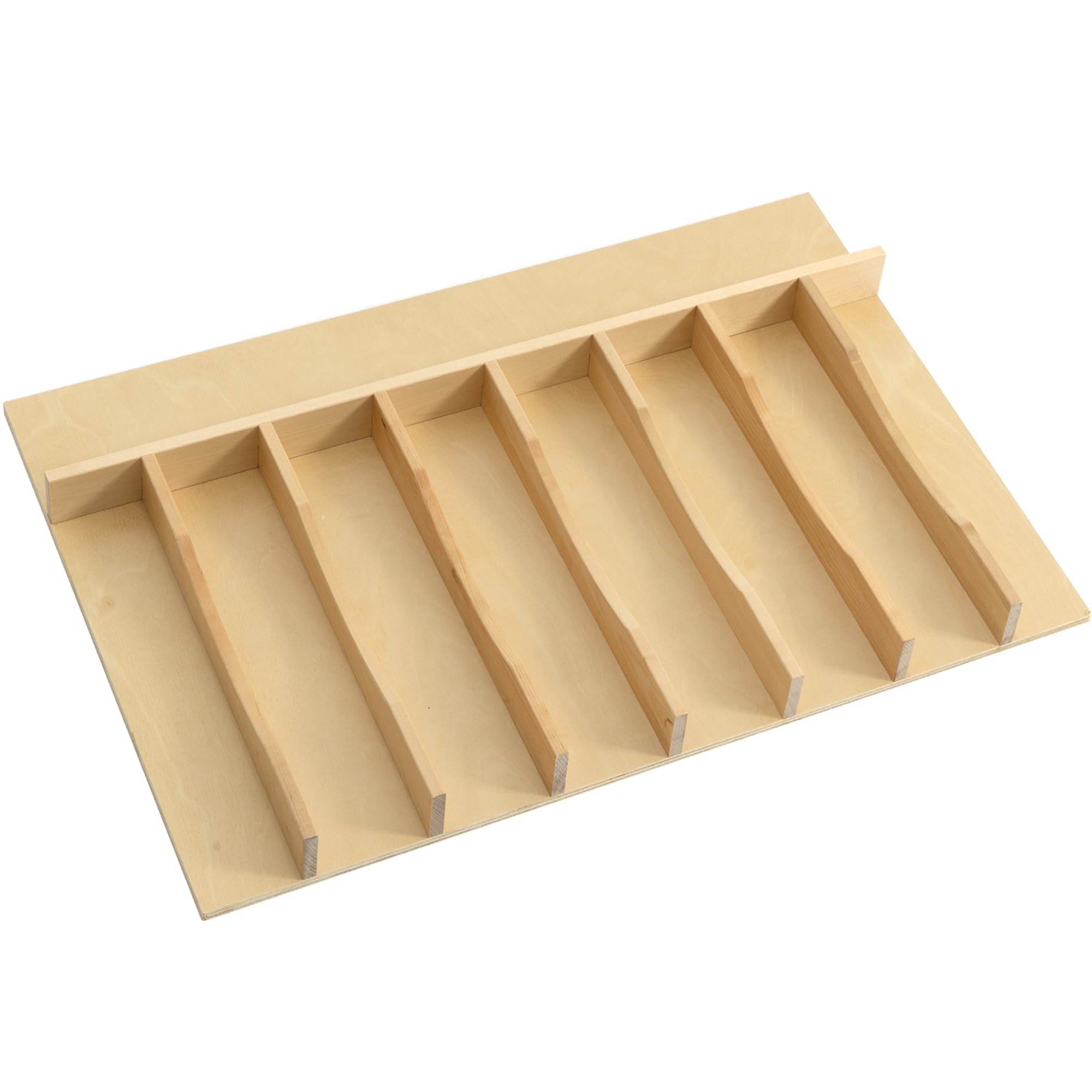 Solid Birch Wood Silverware Drawer Organizer