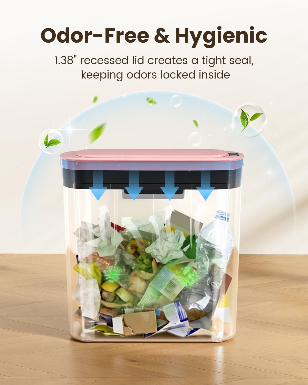 5 Gallon Automatic Bathroom Trash Can with Lid