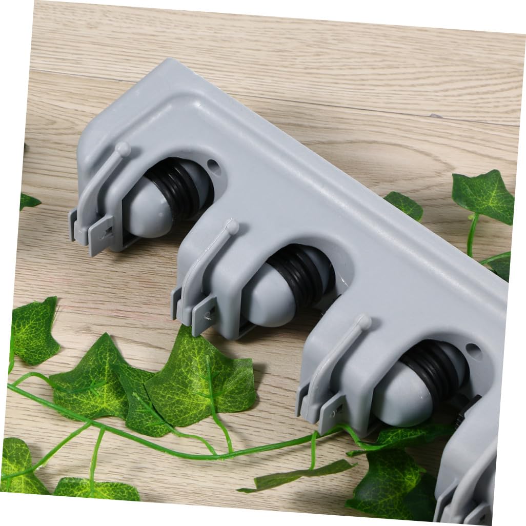 Umbrella Clip Mop Broom Holder Wall Mounted Storage Rack Ball Slots Hooks Garage Tool Storage Broom Wall Mount Grey