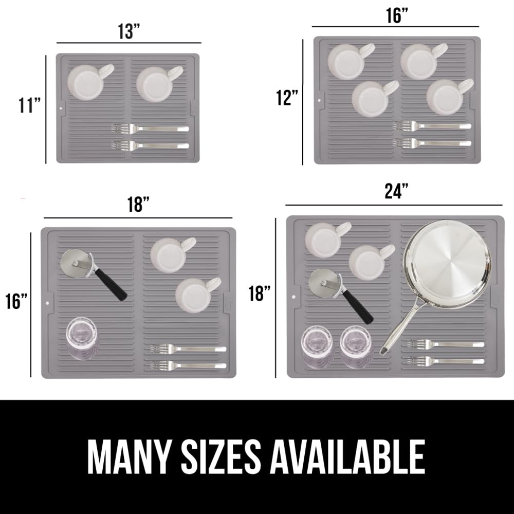100% BPA Free Patented Silicone Dish Drying Mat for Kitchen Counter