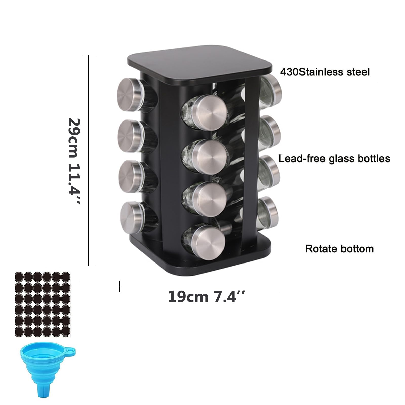 Spice Rack Rotating Countertop Spice Rack Organizer