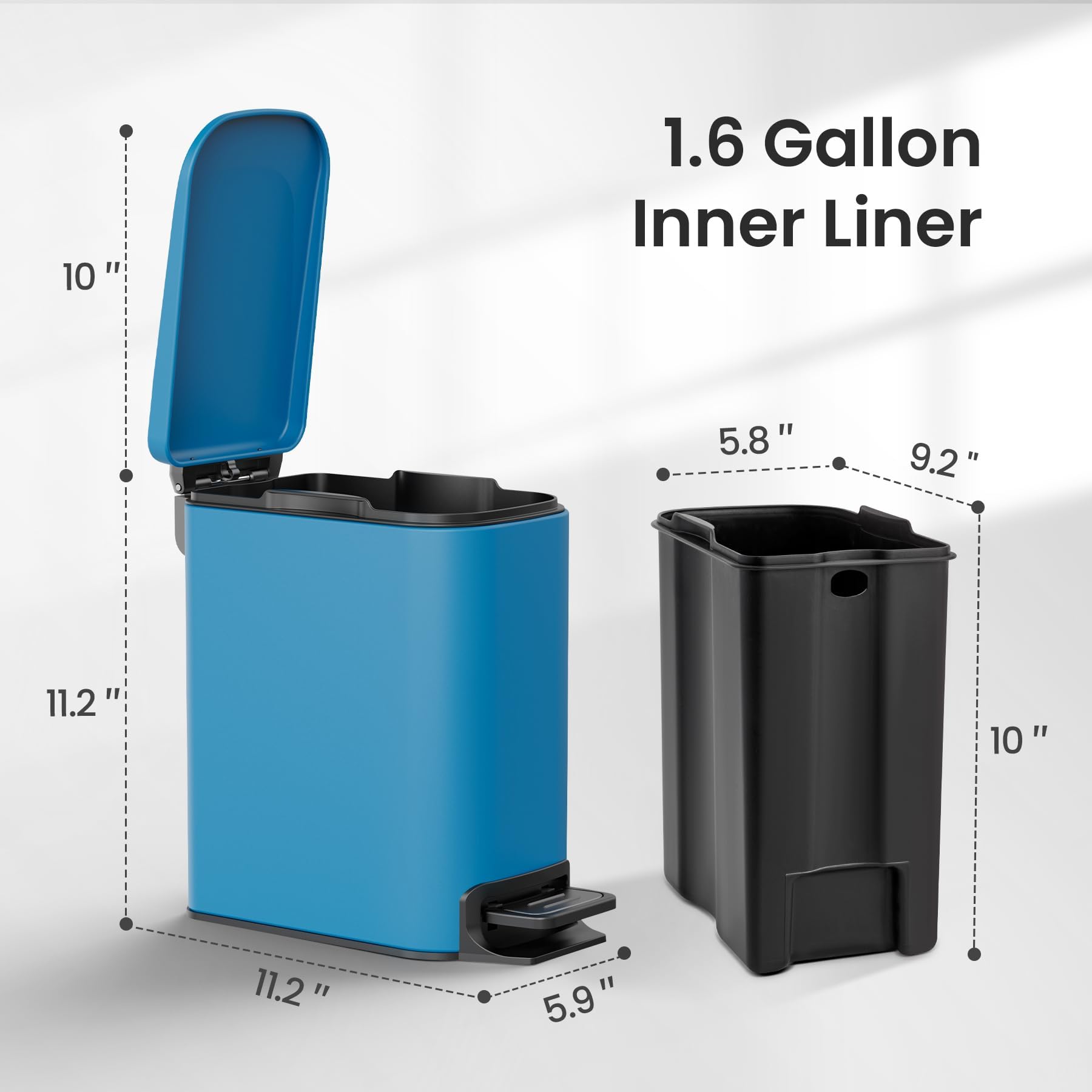 Small Bathroom Trash Can with Lid