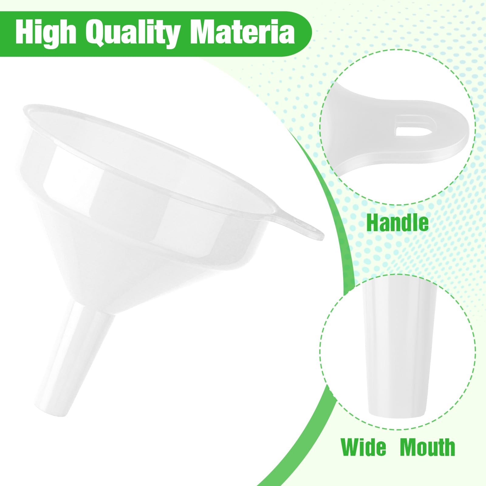 18 Pcs Plastic Funnels 4.7 Inch Wide Mouth Multi (18 Count)
