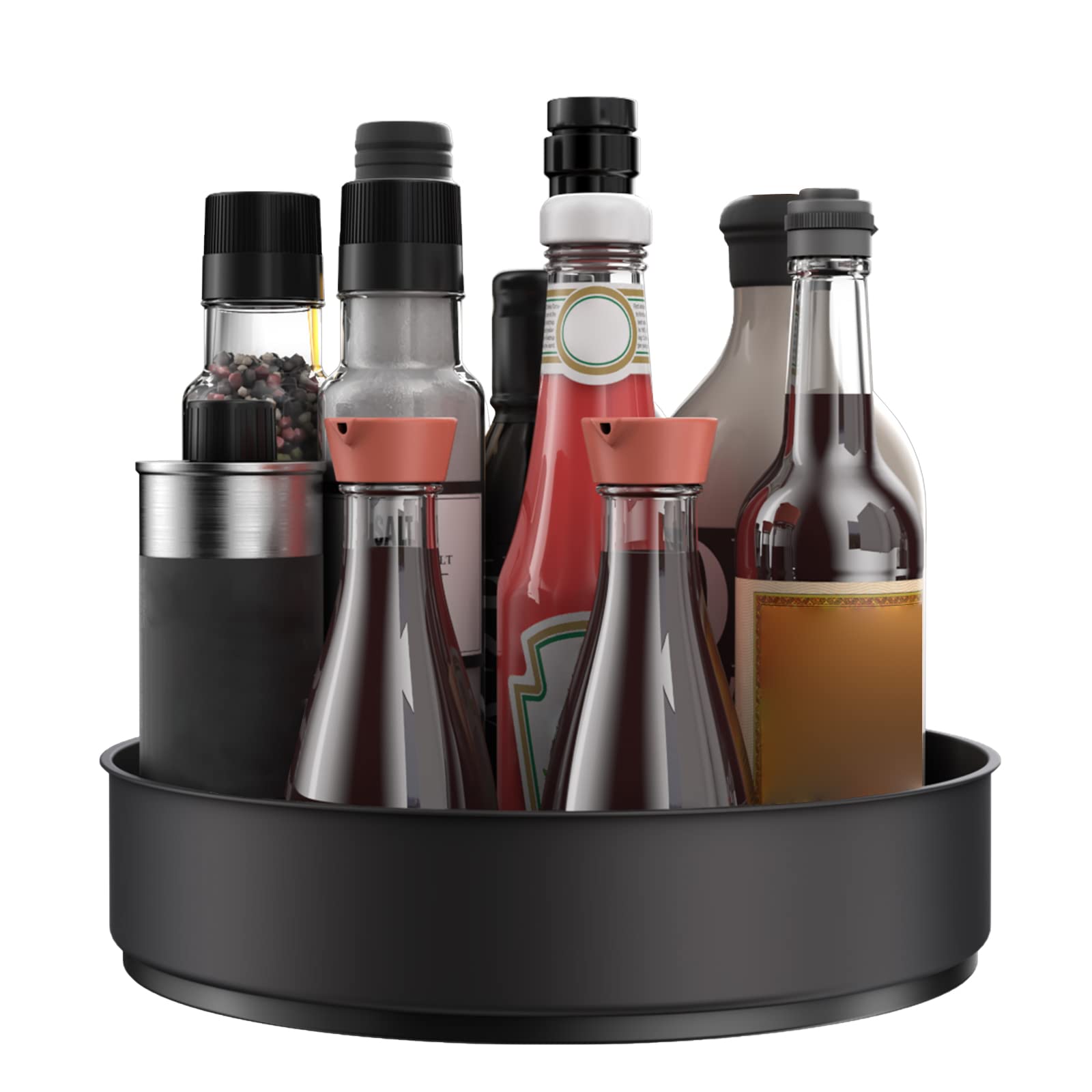 Lazy Susan Stainless Steel Spice Rack Turntable for Pantry Cabinet