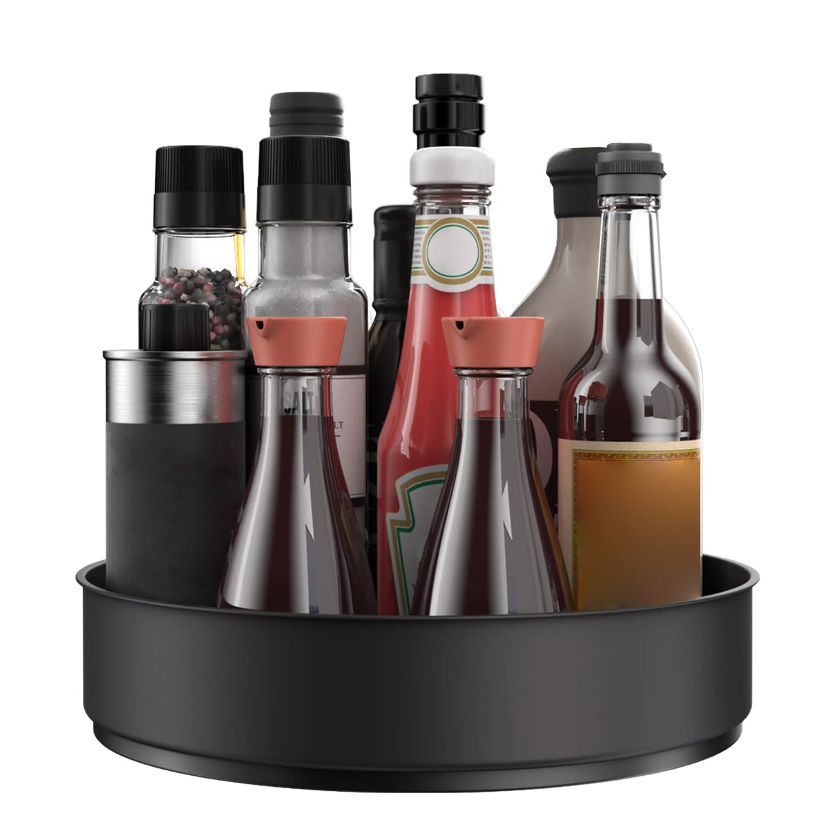 Lazy Susan Stainless Steel Spice Rack Turntable for Pantry Cabinet