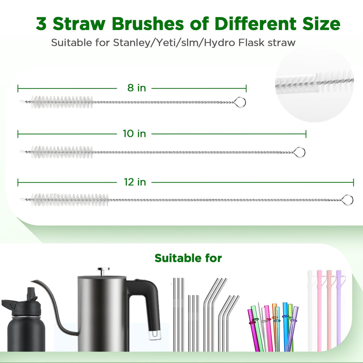 6 Pack Bottle Brush Cleaning Set (6 Count)