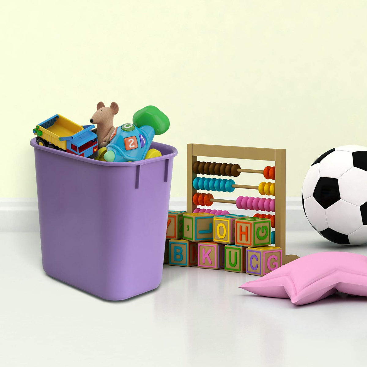 Wastebasket Deskside Bin (4 Count)