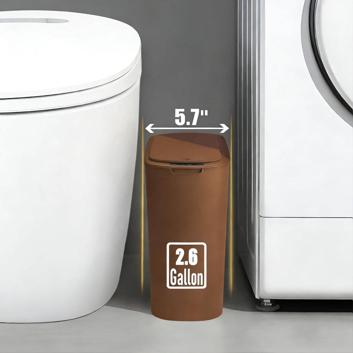 Automatic Motion Sensor Bathroom Trash Can with Lid