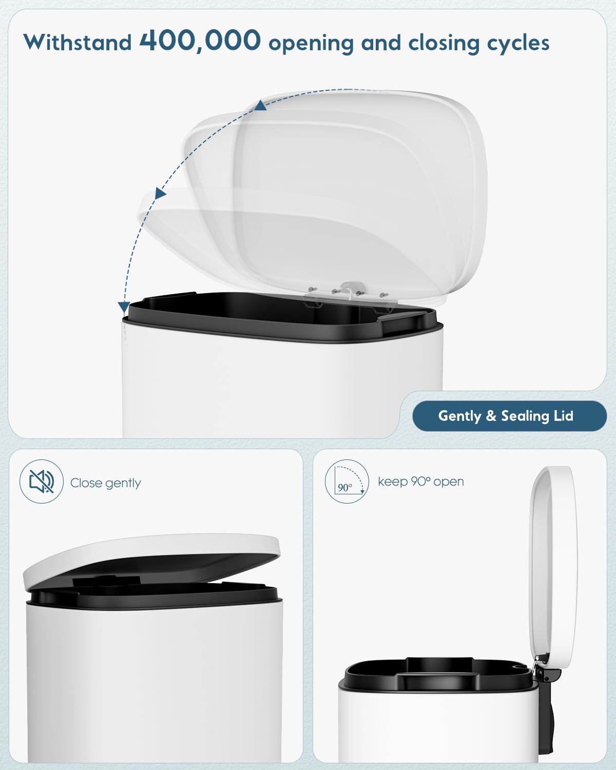 13.2 Gal Step Kitchen Trash Can