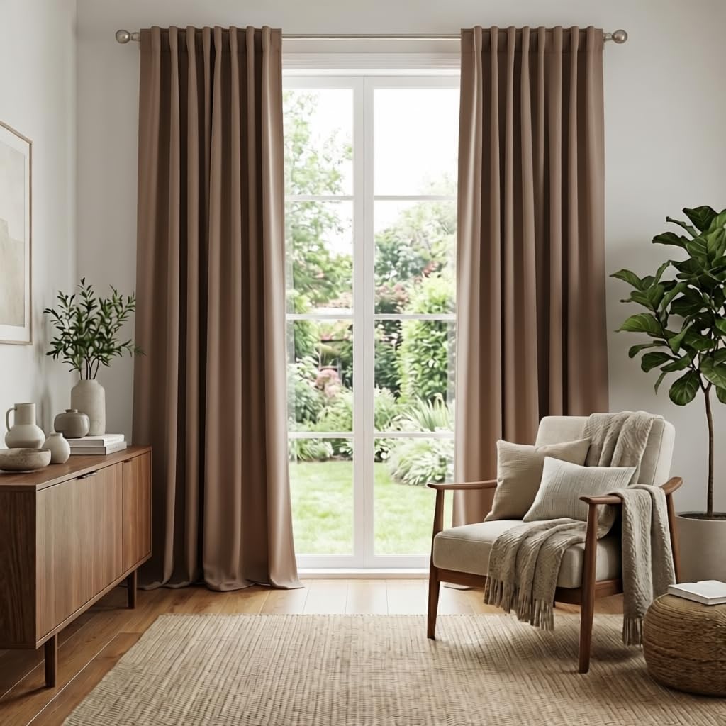 Blackout Curtains for Bedroom Living Room 84 inches Long (2 Count)