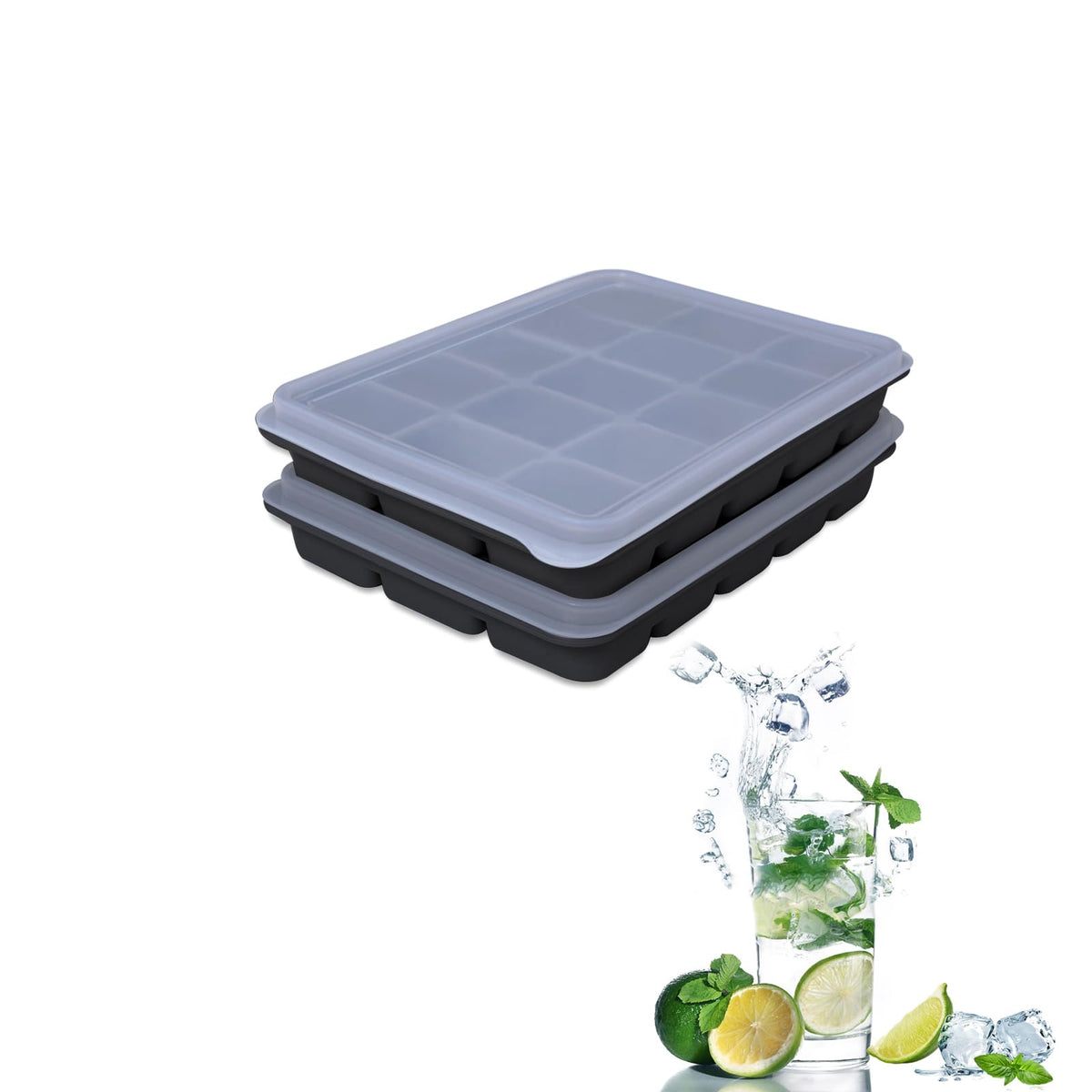 Ice Cube Trays Set of 2 (9.76 Ounce)