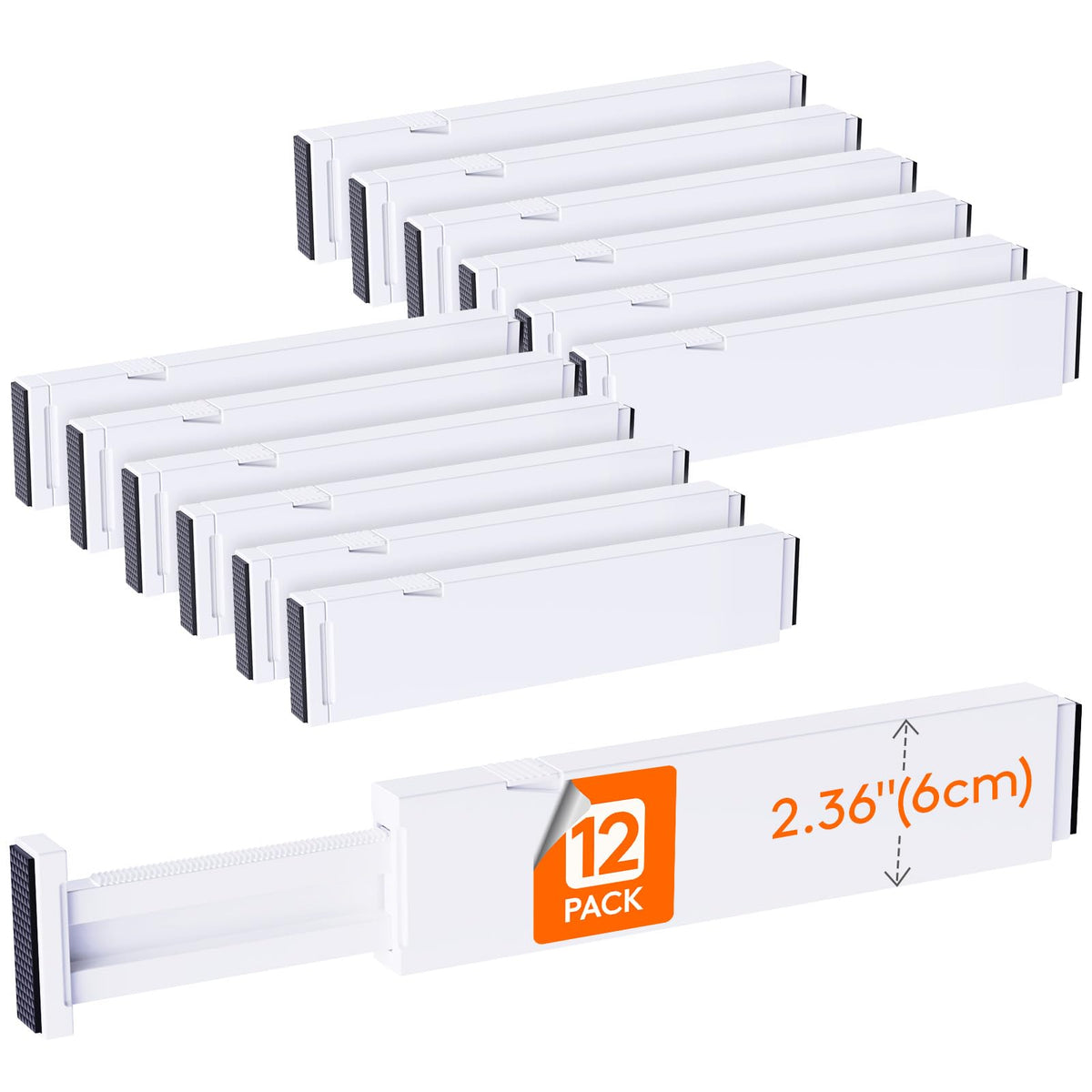 2.36" Upgrade Kitchen Drawer Dividers (12 Count)
