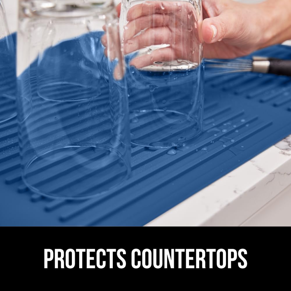 100% BPA Free Patented Silicone Dish Drying Mat for Kitchen Counter
