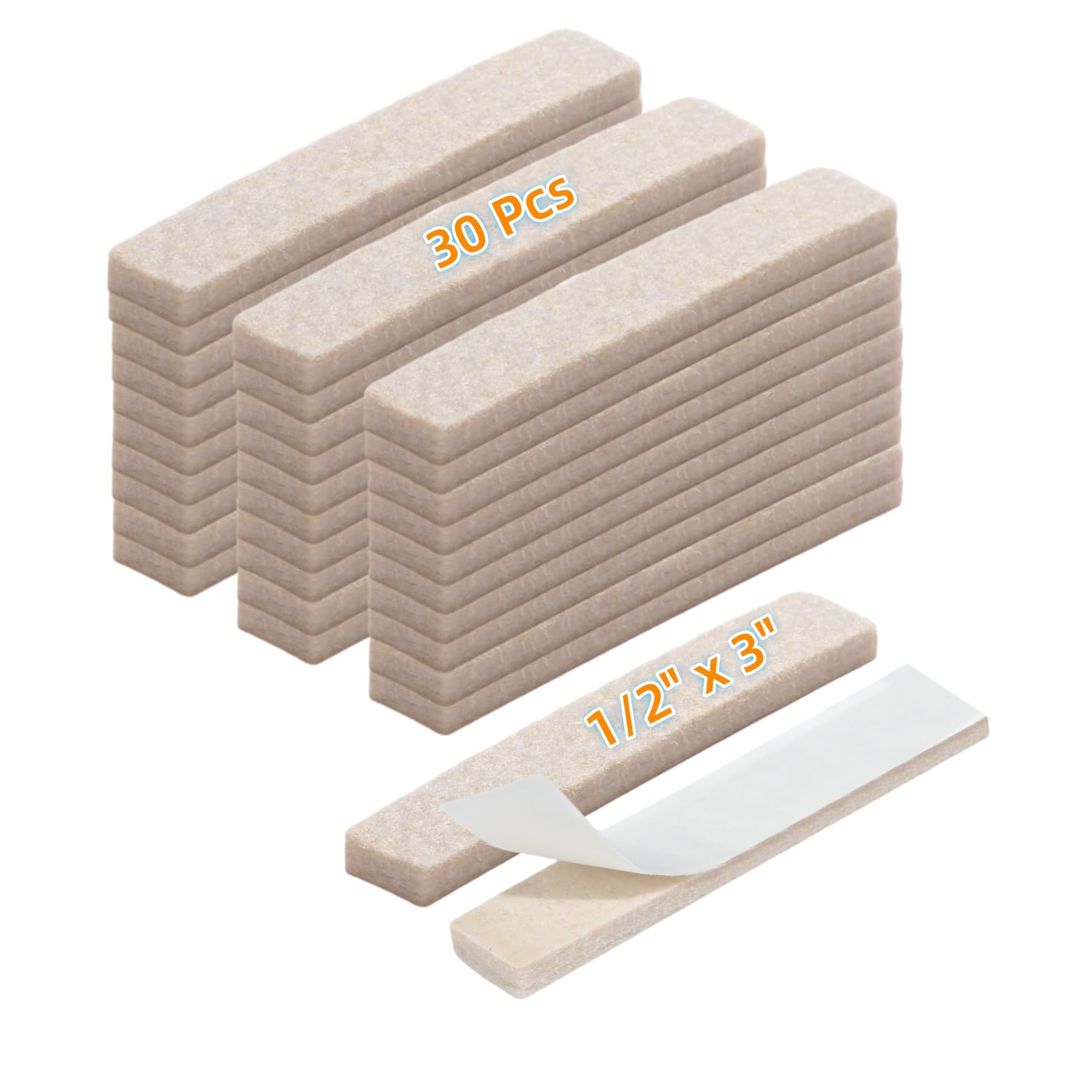 Felt Strips with Adhesive Backing for Furniture (129 Count)