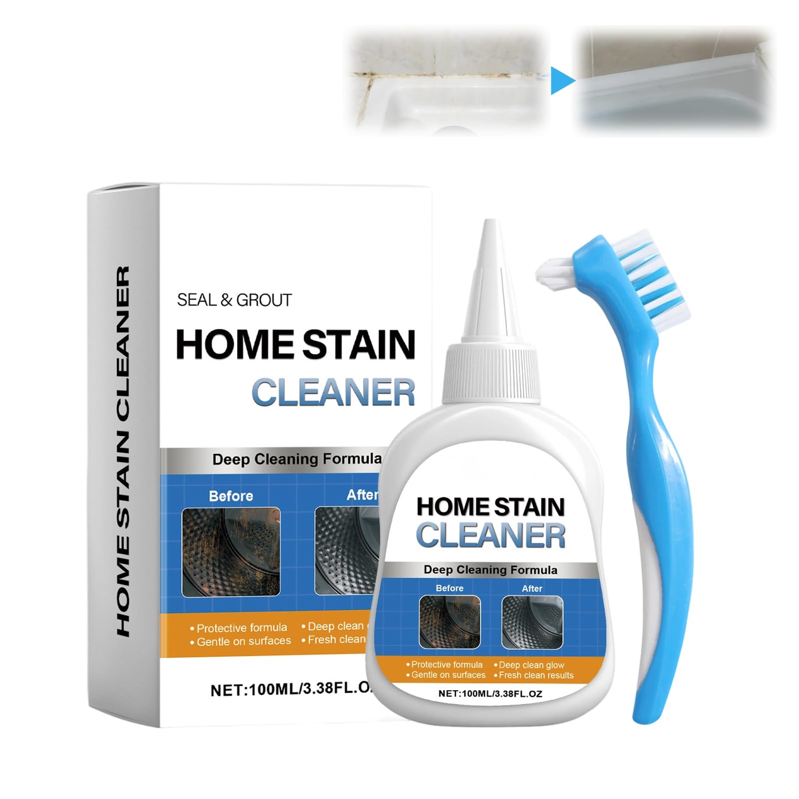 Mold stain removal gel cleaner