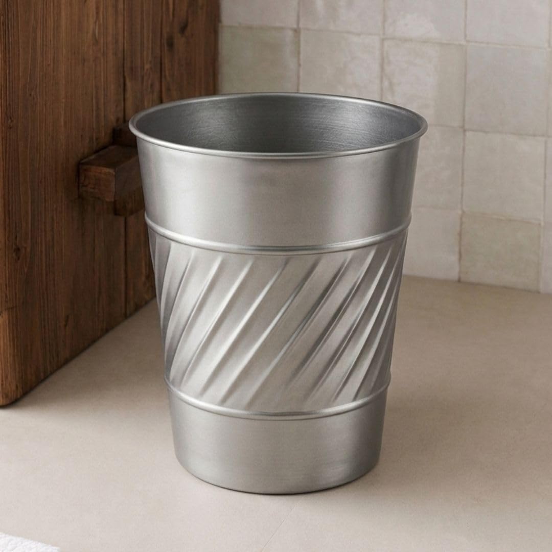 Metal Bathroom Trash Can