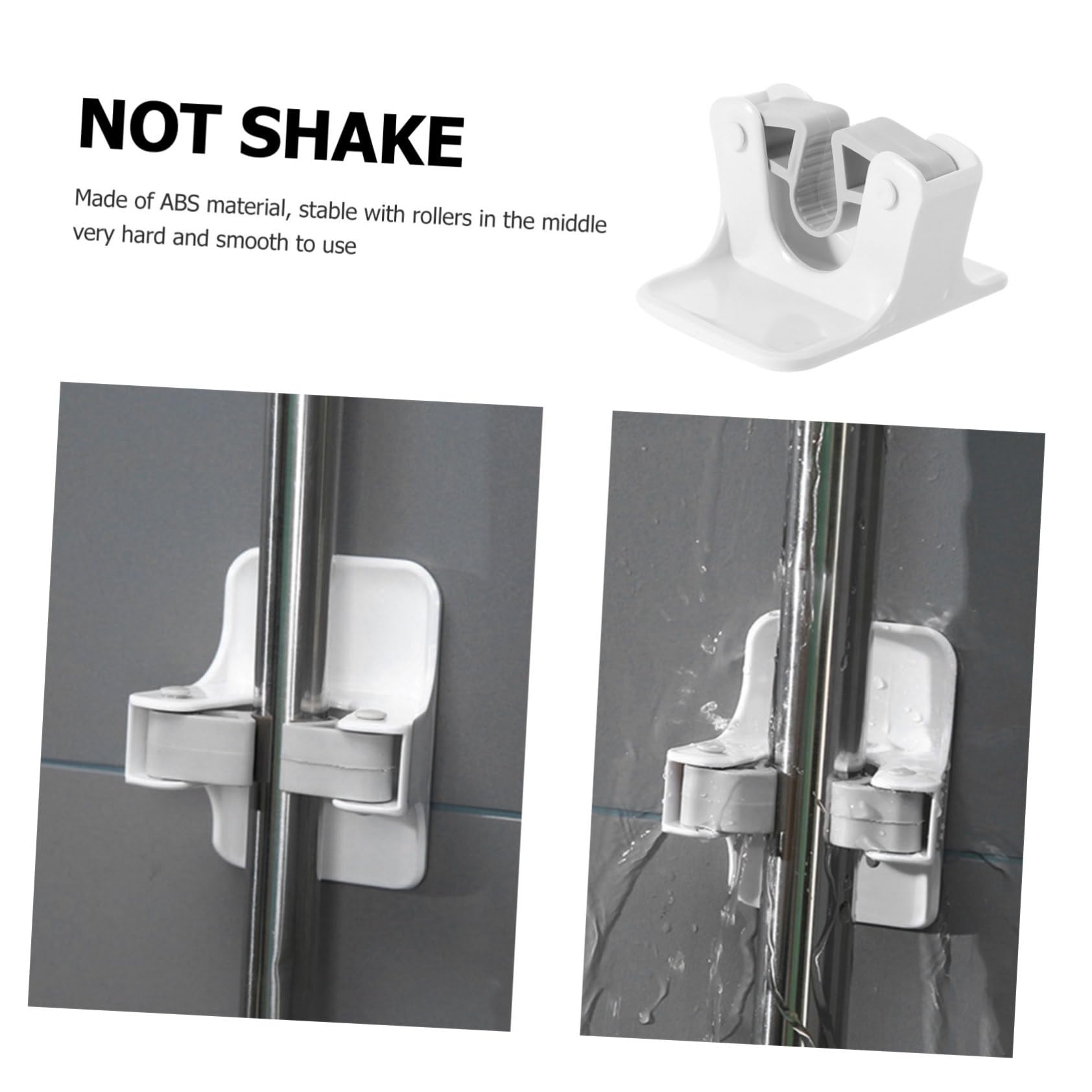 4pcs Mop Hanger Wall Mount Broom Clip Storage Hook Non