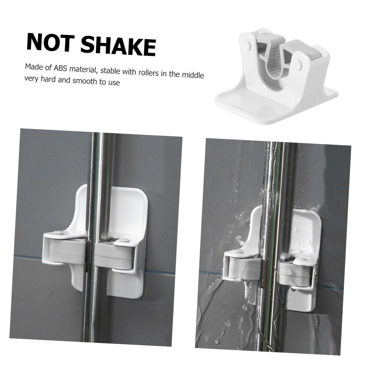 4pcs Mop Hanger Wall Mount Broom Clip Storage Hook Non