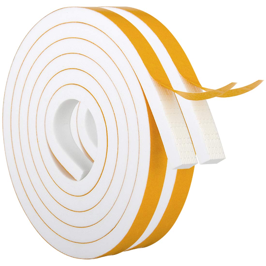 White Weather Stripping for Doors Windows (13 Foot)