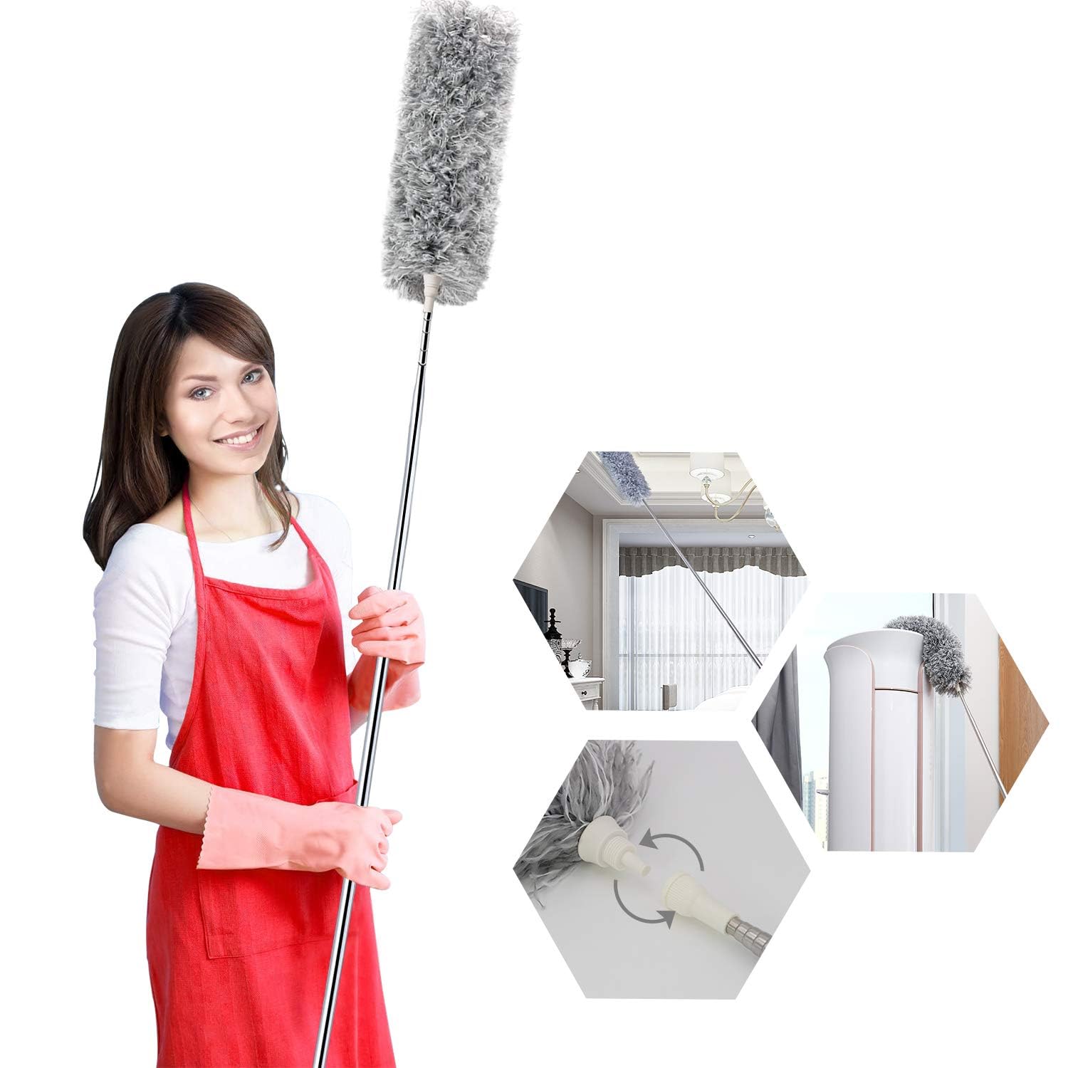 Microfiber Ceiling Fan Cleaner with 30