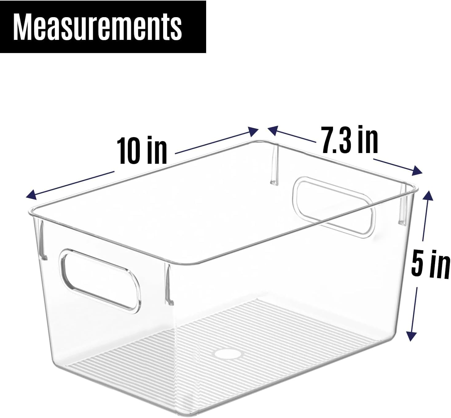 Clear Plastic Storage Bins (8 Count)