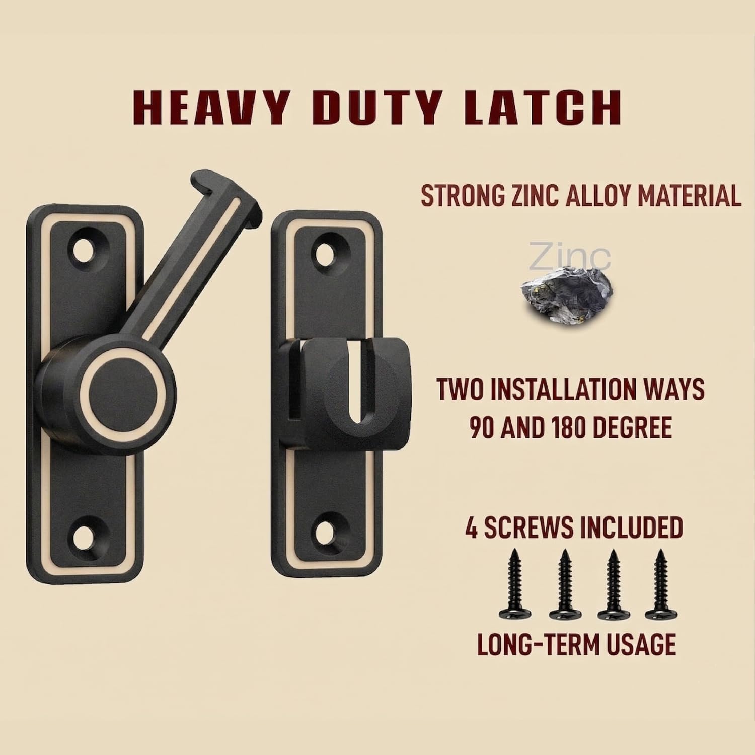 Barn Door Privacy Latch