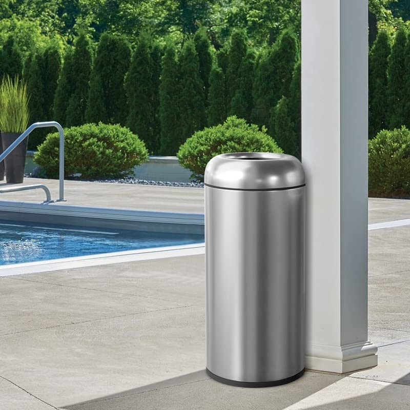 16.5Gal Open Top Trash Can with Lid