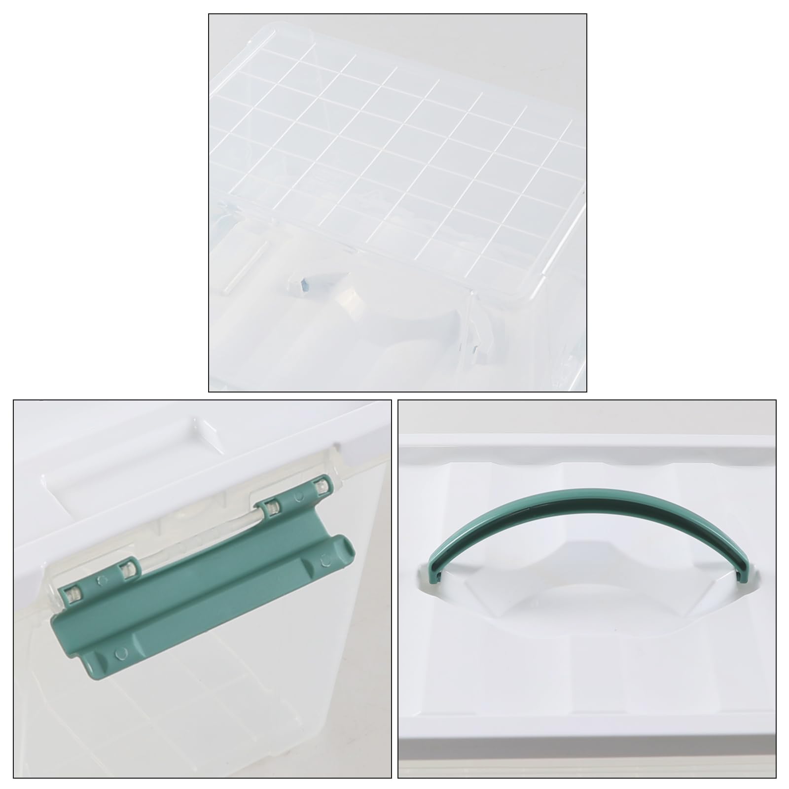 6 Pack Clear Storage Latch Bins (6 Count)