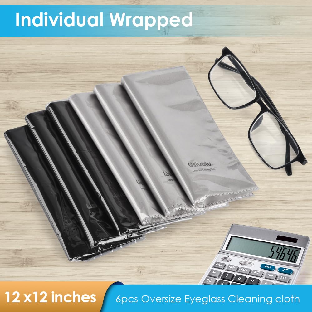 6PCS Large Eyeglass Cleaning Cloths